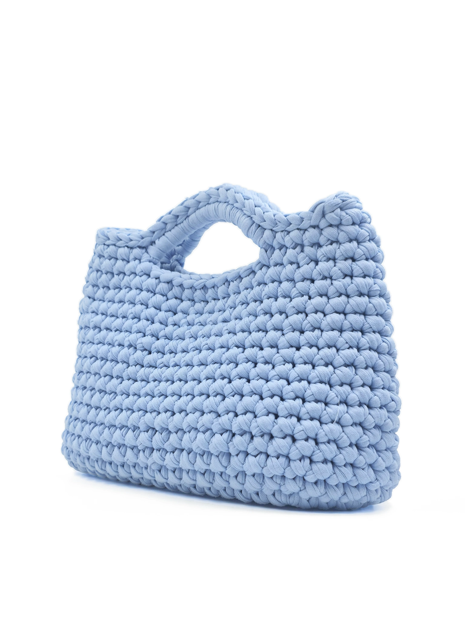 Jolie - Borsa a bauletto media con manici integrati in fettuccia realizzata a mano