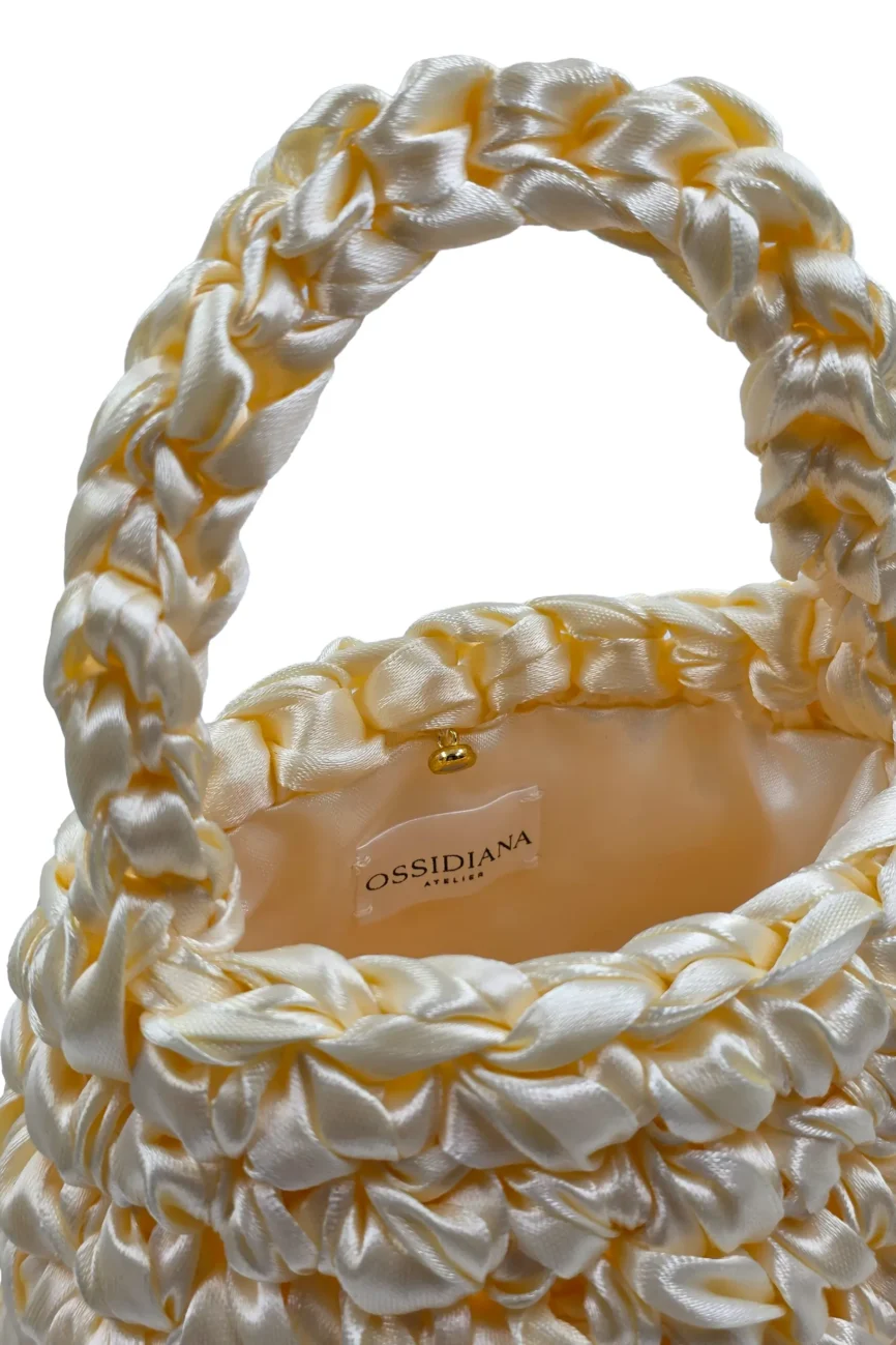 Ambra - Borsa in raso realizzata a mano