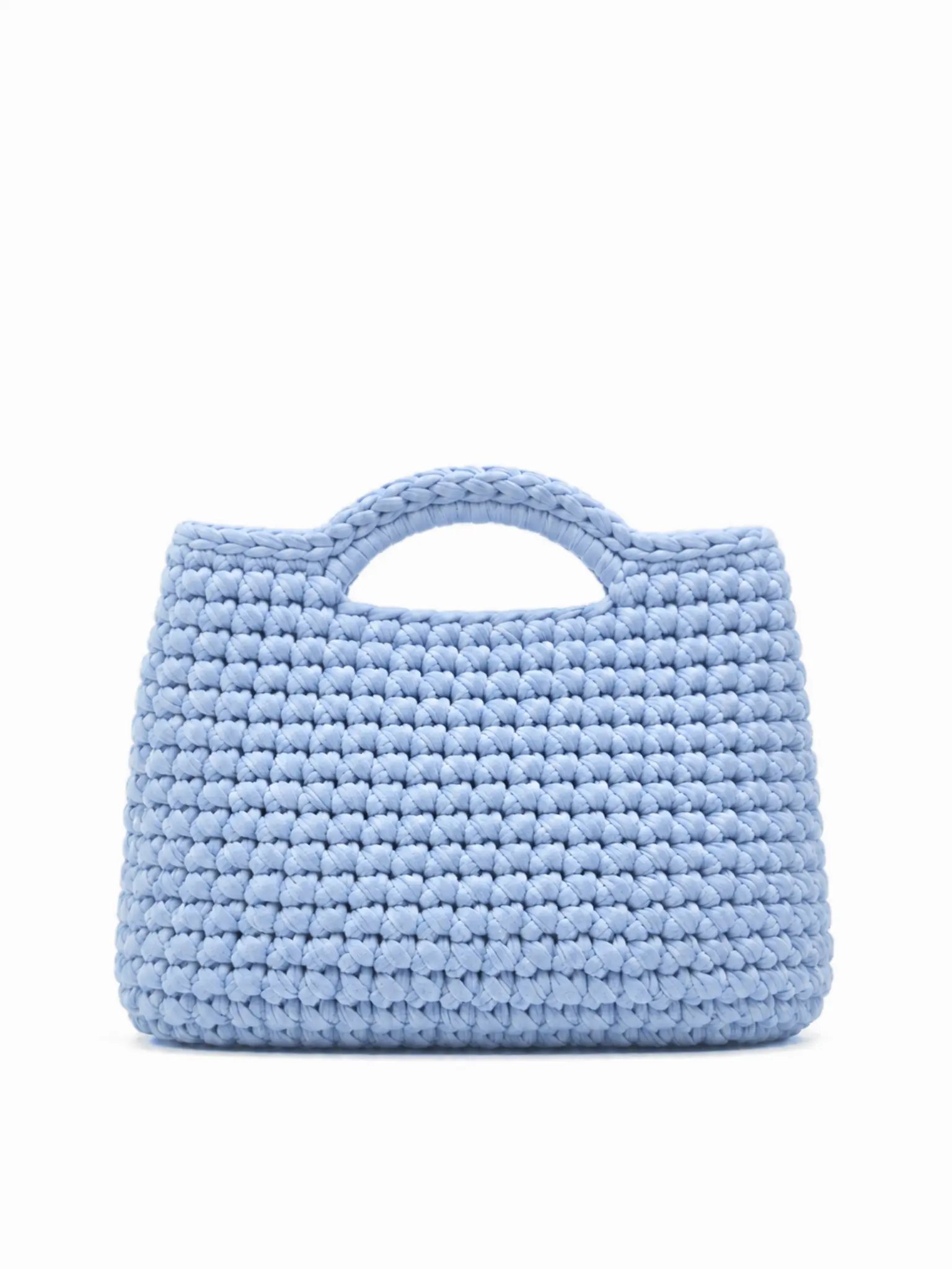 Jolie - Borsa a bauletto media con manici integrati in fettuccia realizzata a mano