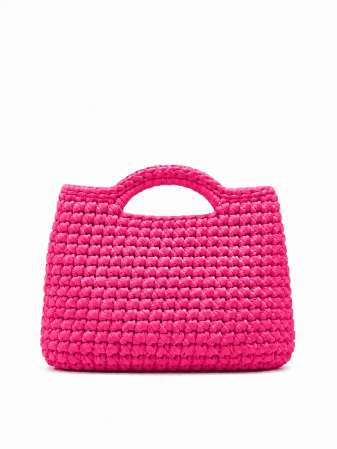Jolie - Borsa a bauletto media con manici integrati in fettuccia realizzata a mano
