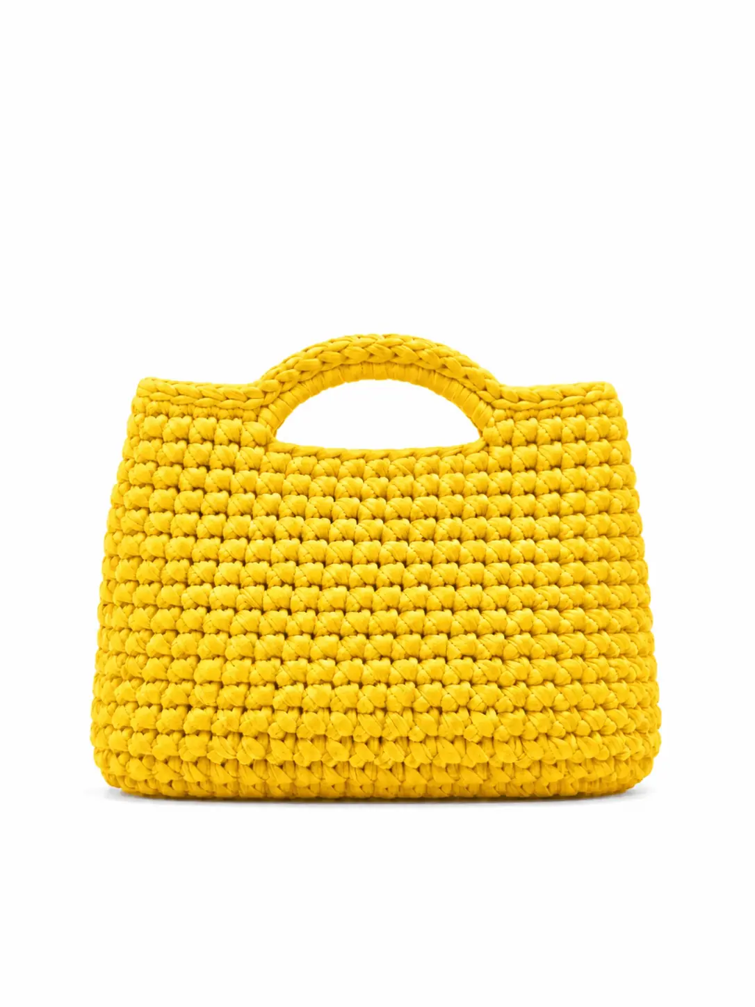 Jolie - Borsa a bauletto media con manici integrati in fettuccia realizzata a mano