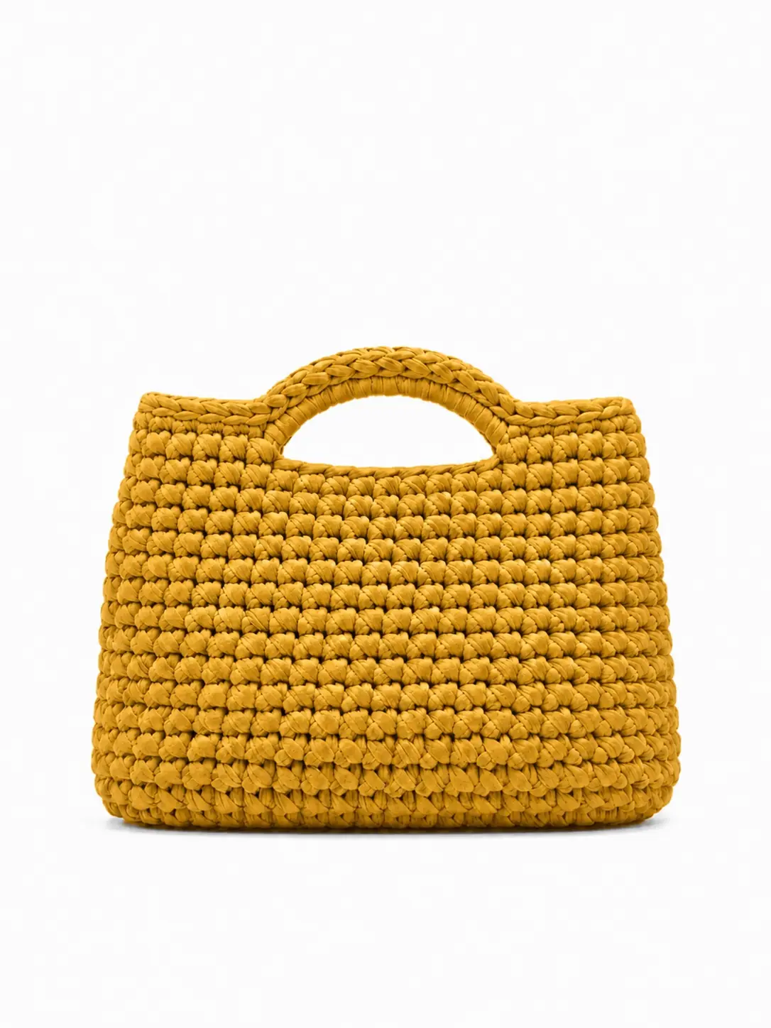 Jolie - Borsa a bauletto media con manici integrati in fettuccia realizzata a mano