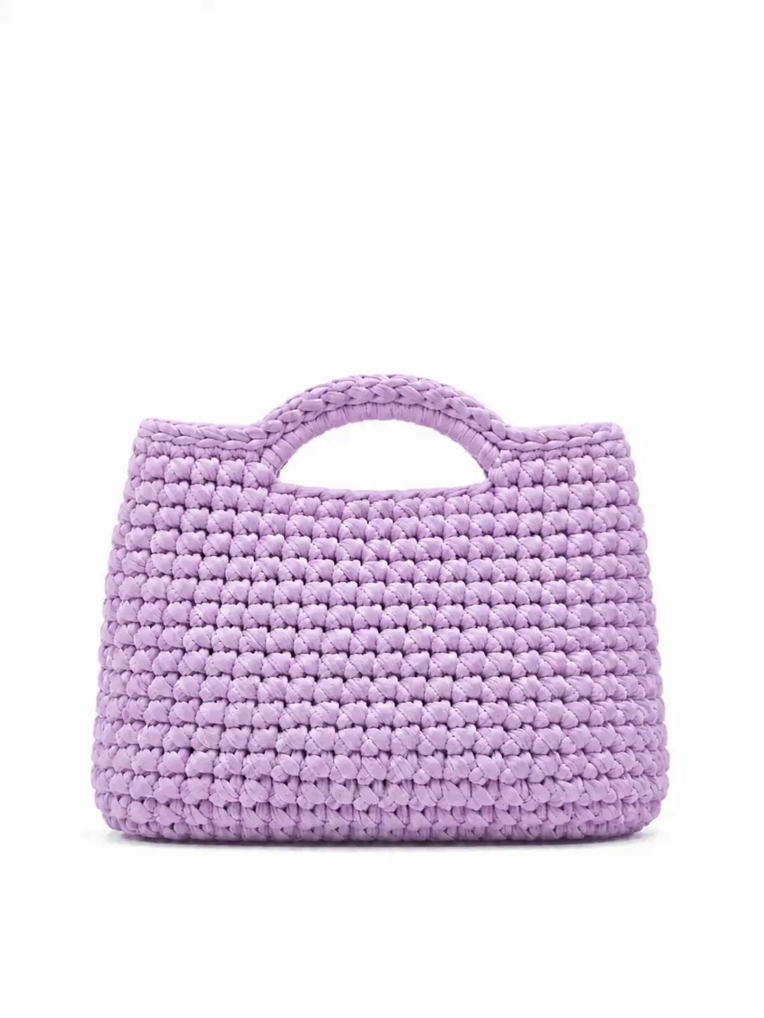 Jolie - Borsa a bauletto media con manici integrati in fettuccia realizzata a mano