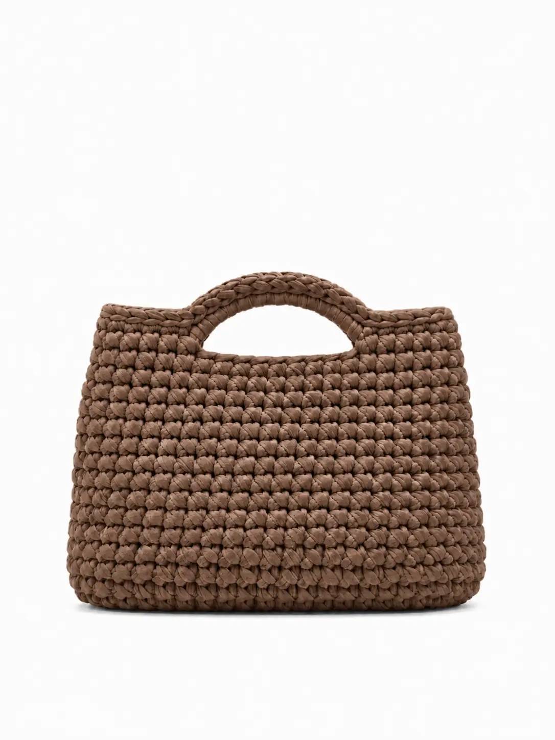 Jolie - Borsa a bauletto media con manici integrati in fettuccia realizzata a mano