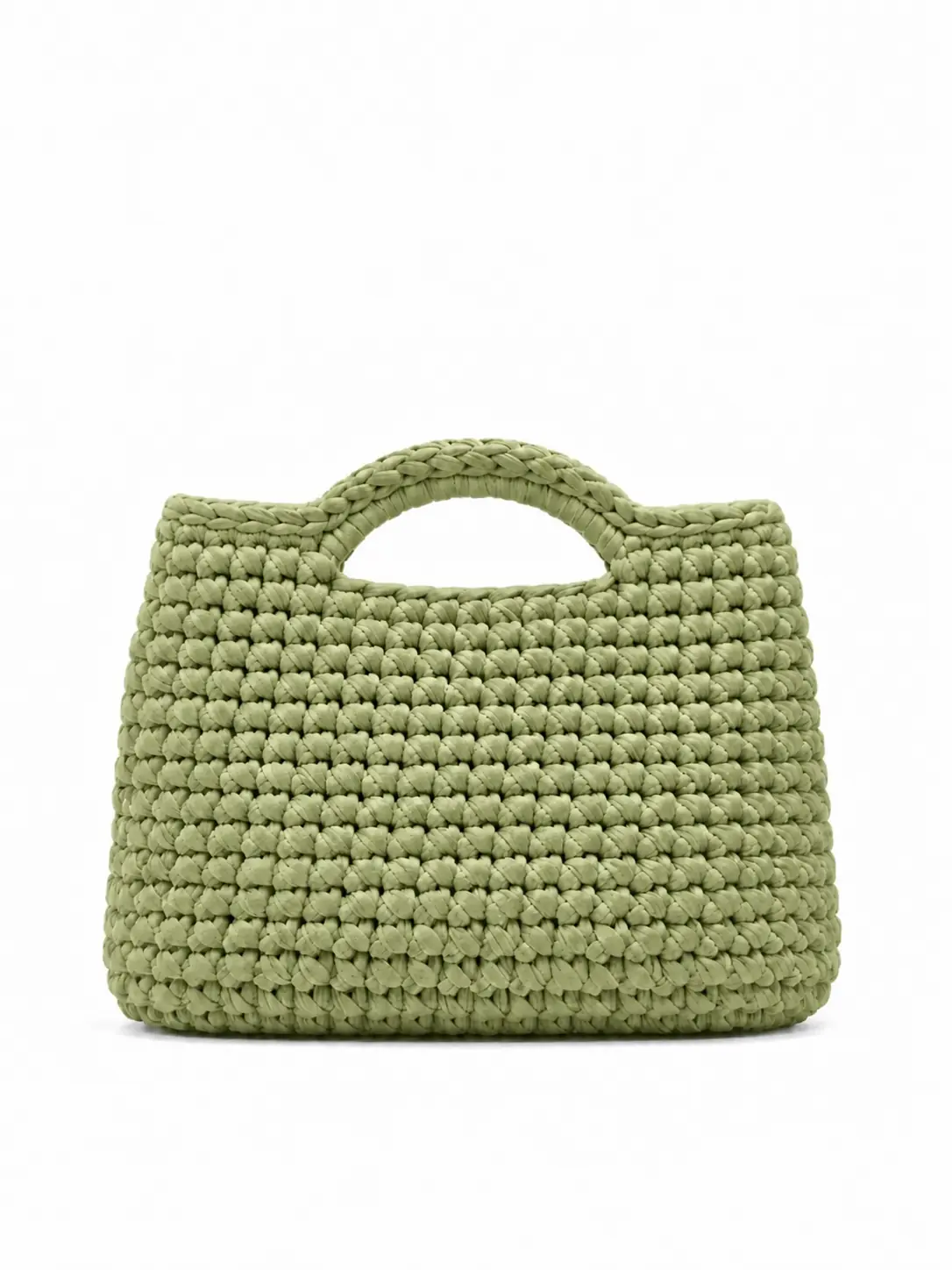 Jolie - Borsa a bauletto media con manici integrati in fettuccia realizzata a mano