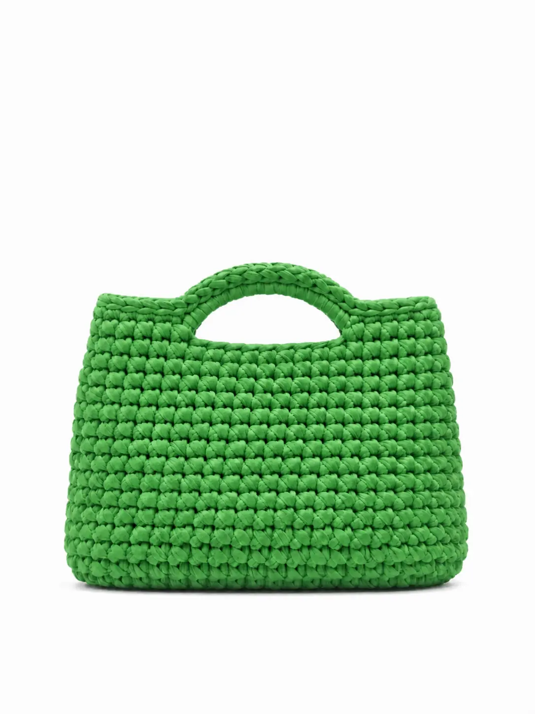 Jolie - Borsa a bauletto media con manici integrati in fettuccia realizzata a mano