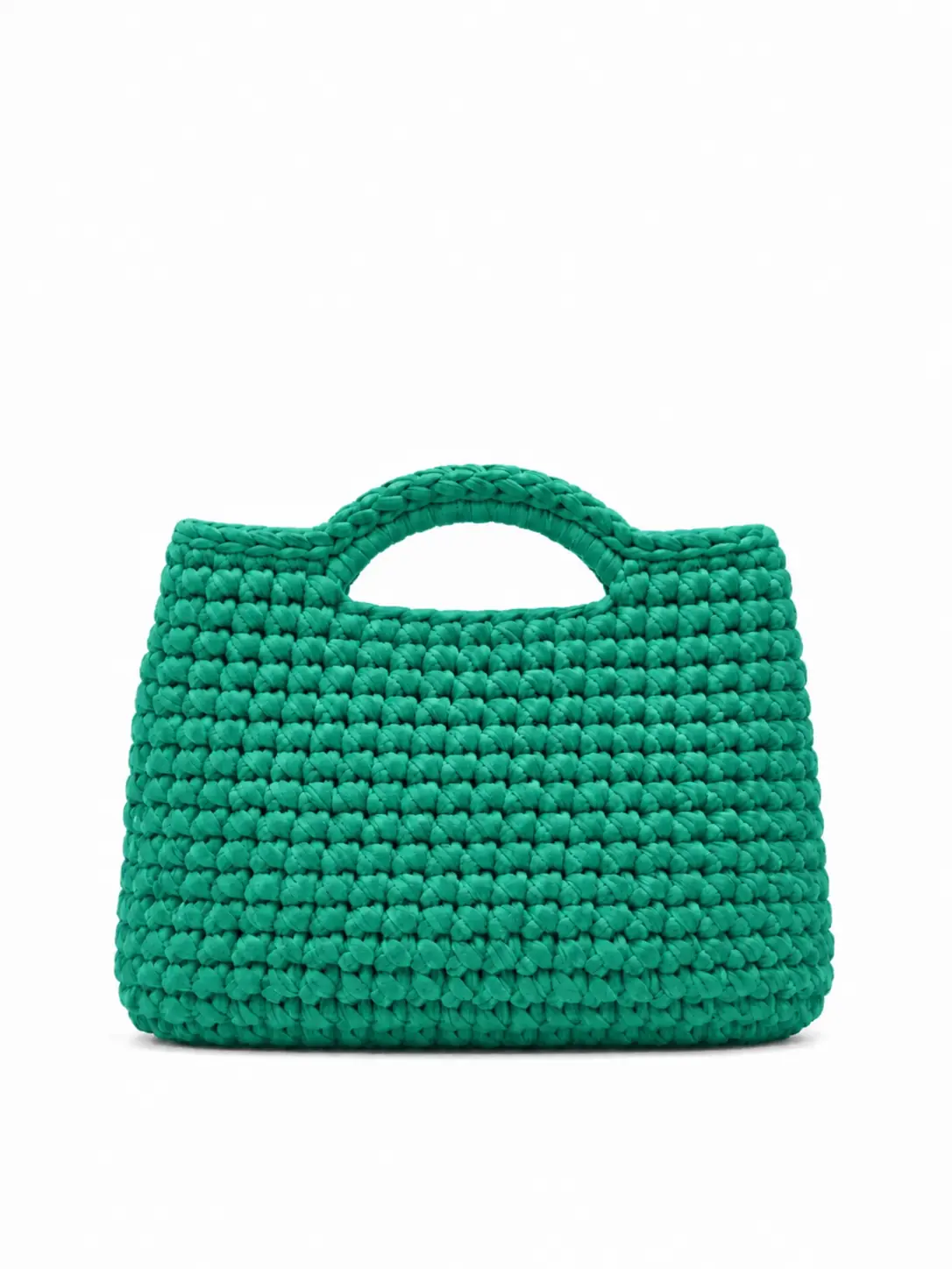 Jolie - Borsa a bauletto media con manici integrati in fettuccia realizzata a mano