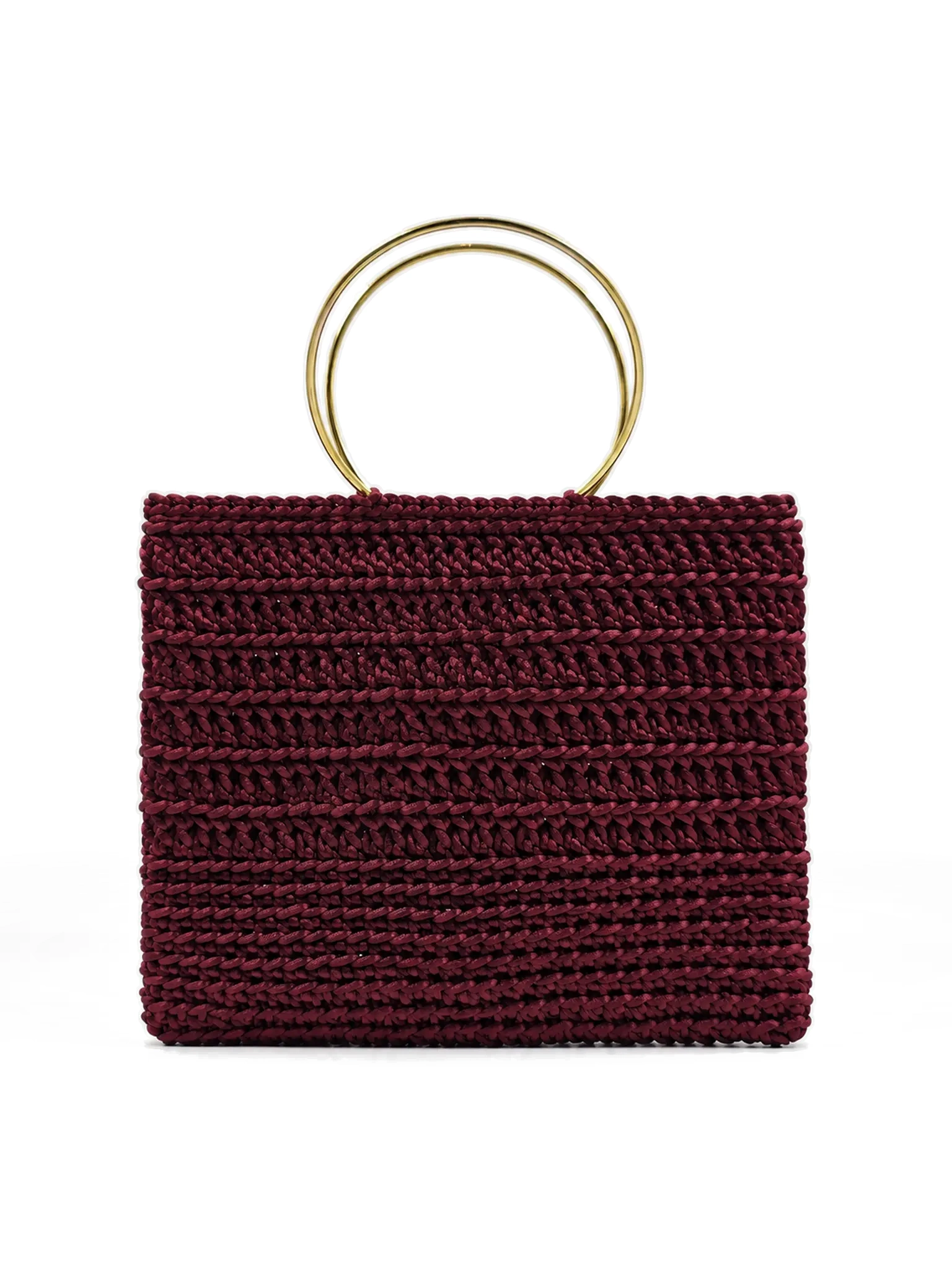 Essenza - Borsa mini bag con manici gioiello in coda di topo realizzata a mano