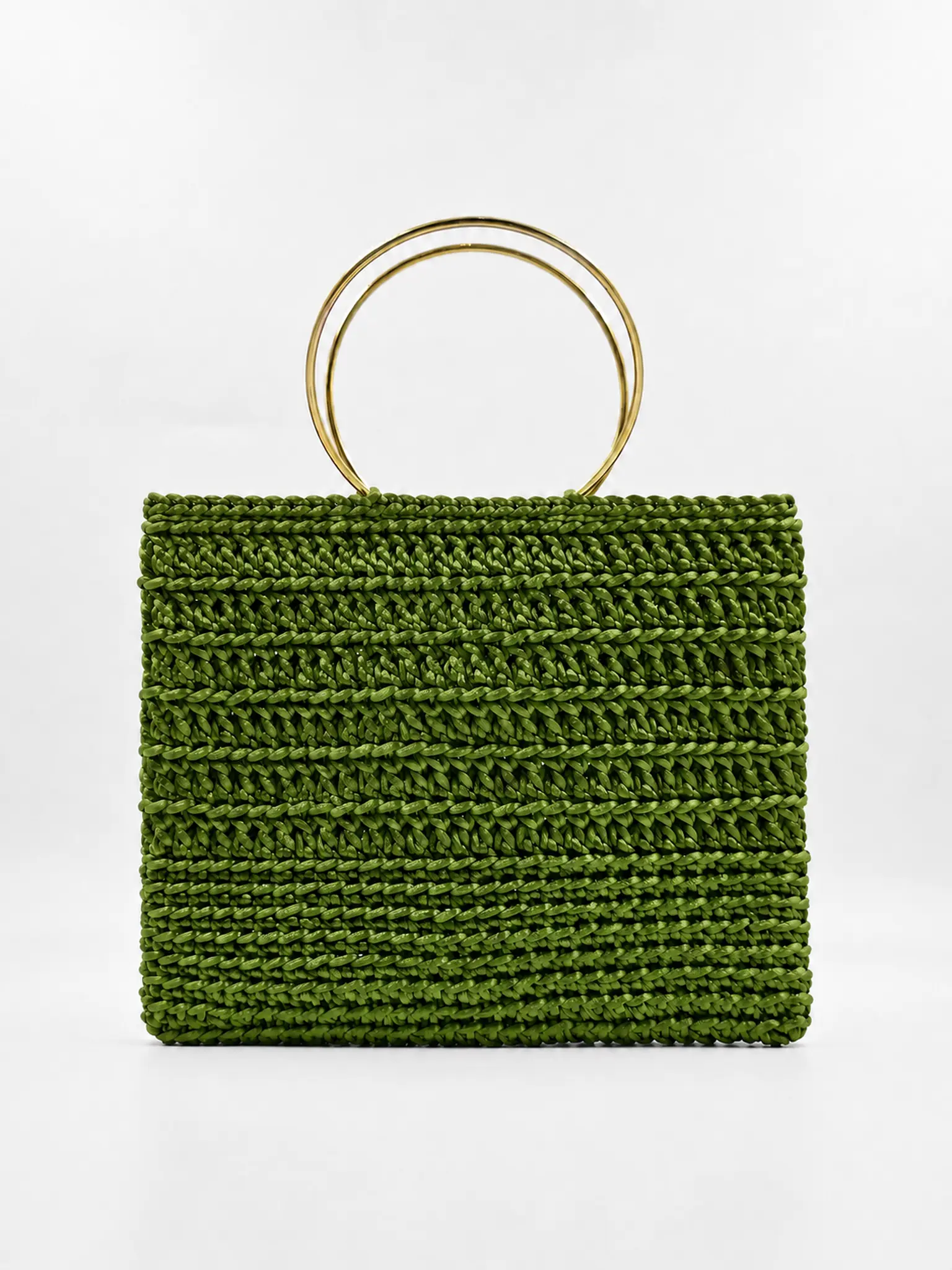 Essenza - Borsa mini bag con manici gioiello in coda di topo realizzata a mano