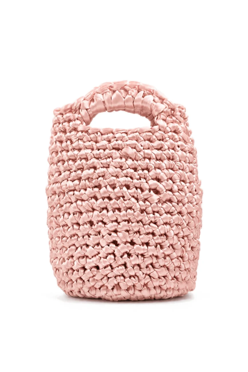 Morganite - Borsa in raso realizzata a mano