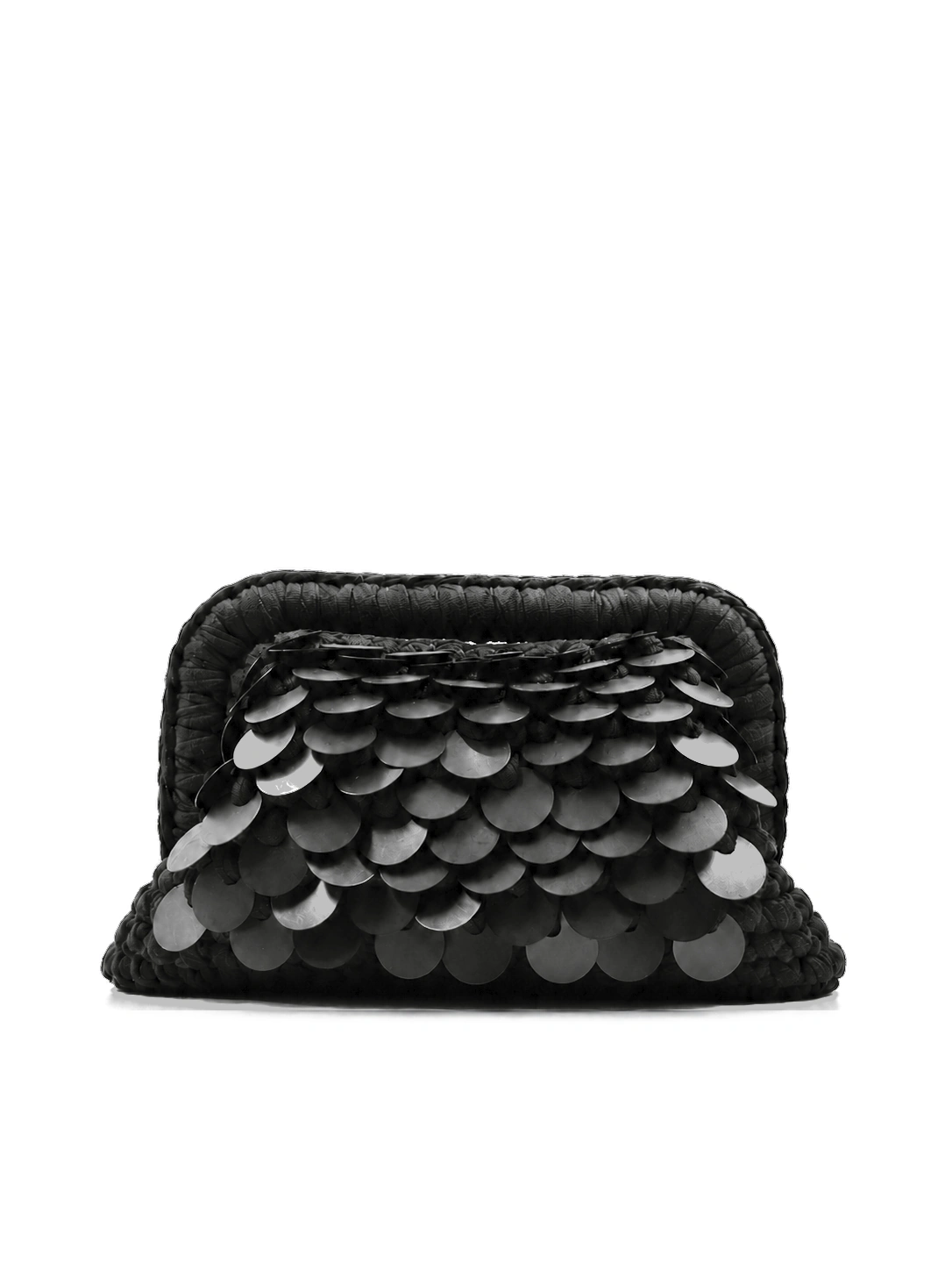 Nuit - Borsa in fettuccia con paillettes realizzata a mano